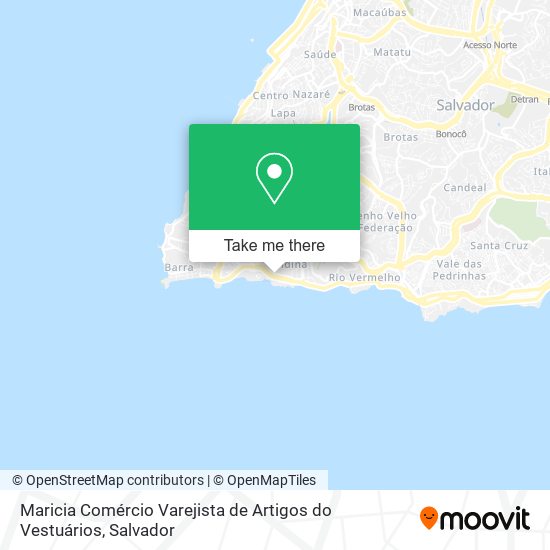 Maricia Comércio Varejista de Artigos do Vestuários map