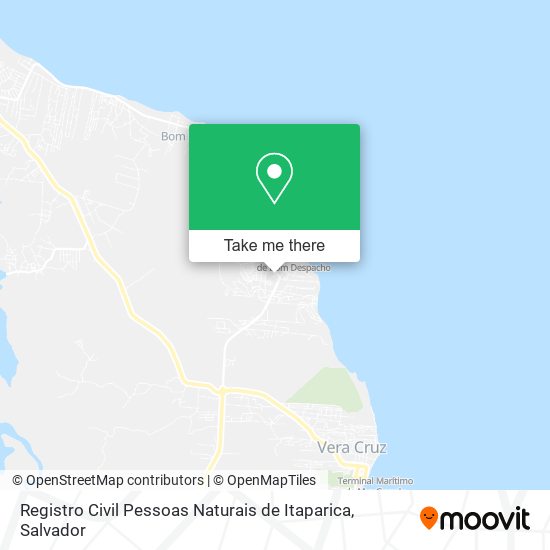Registro Civil Pessoas Naturais de Itaparica map
