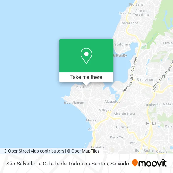 São Salvador a Cidade de Todos os Santos map