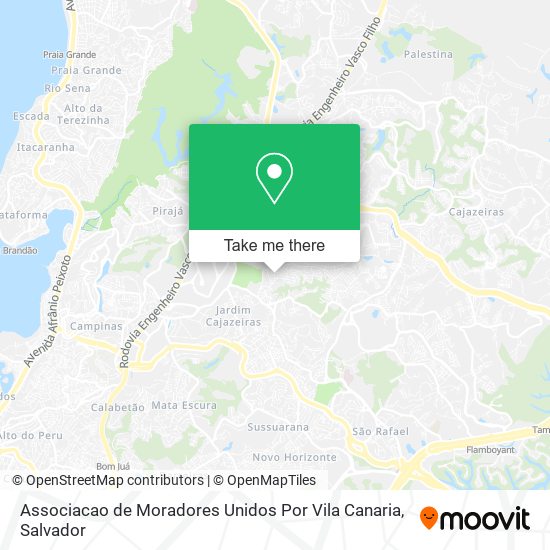 Mapa Associacao de Moradores Unidos Por Vila Canaria