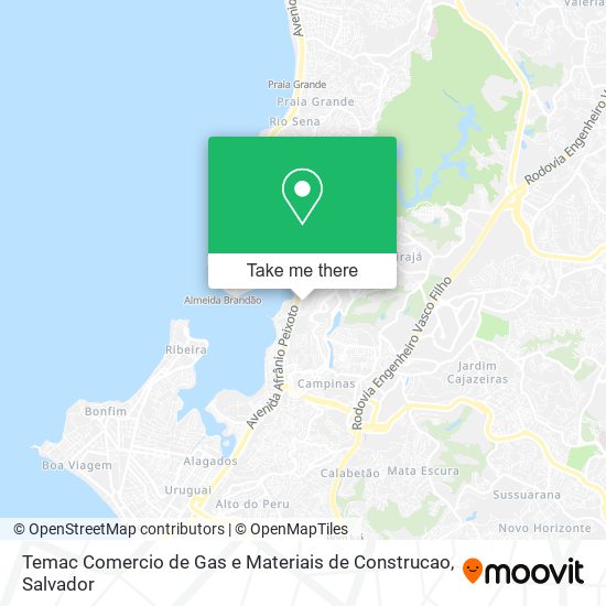 Mapa Temac Comercio de Gas e Materiais de Construcao