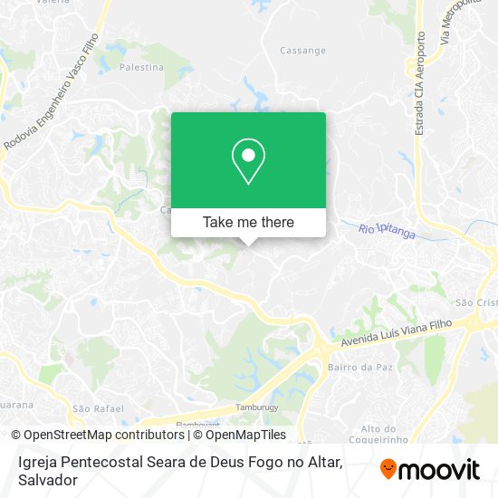 Mapa Igreja Pentecostal Seara de Deus Fogo no Altar