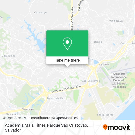 Mapa Academia Maia Fitnes Parque São Cristóvão