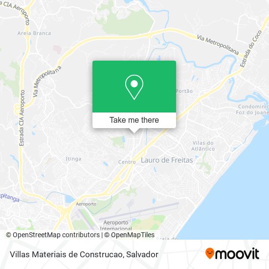 Mapa Villas Materiais de Construcao