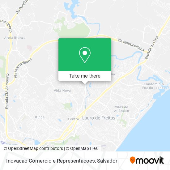 Inovacao Comercio e Representacoes map