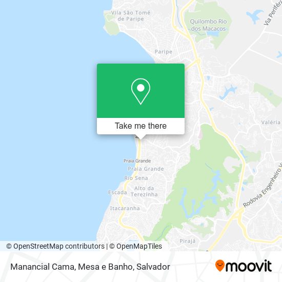 Manancial Cama, Mesa e Banho map