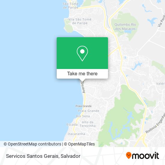 Servicos Santos Gerais map