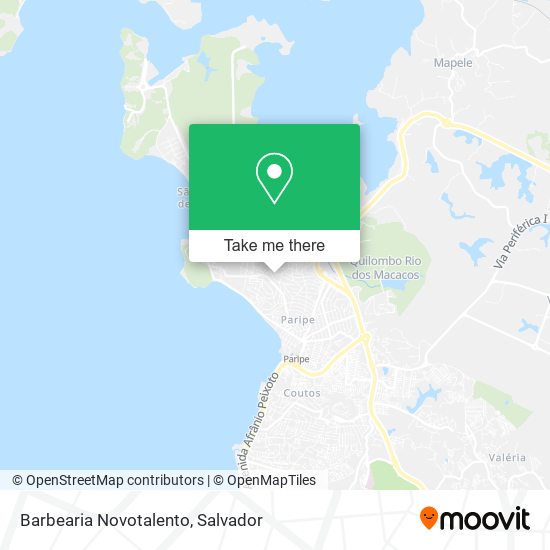 Mapa Barbearia Novotalento