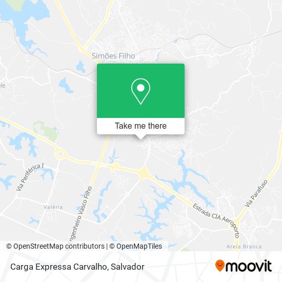 Carga Expressa Carvalho map