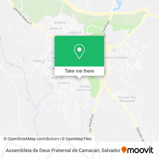 Assembleia de Deus Fraternal de Camacari map