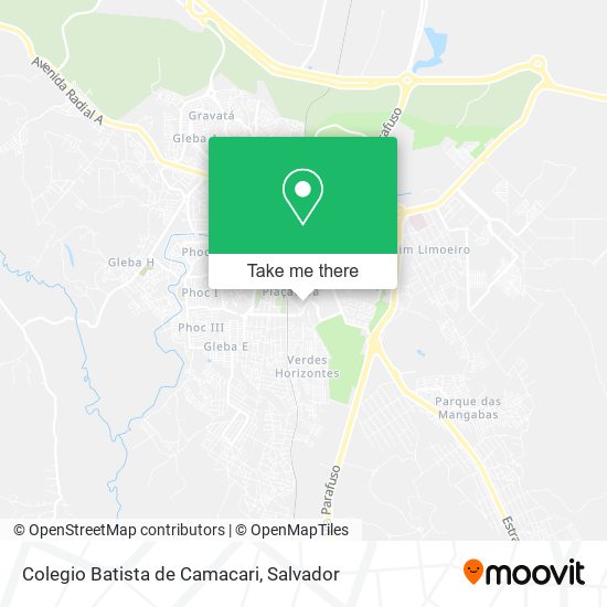 Mapa Colegio Batista de Camacari