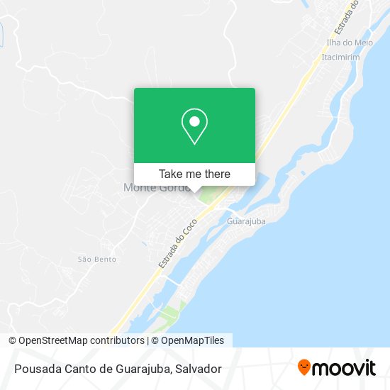 Mapa Pousada Canto de Guarajuba