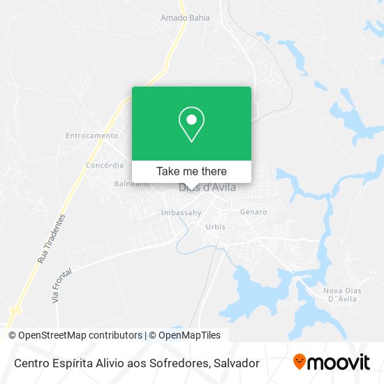 Mapa Centro Espírita Alivio aos Sofredores