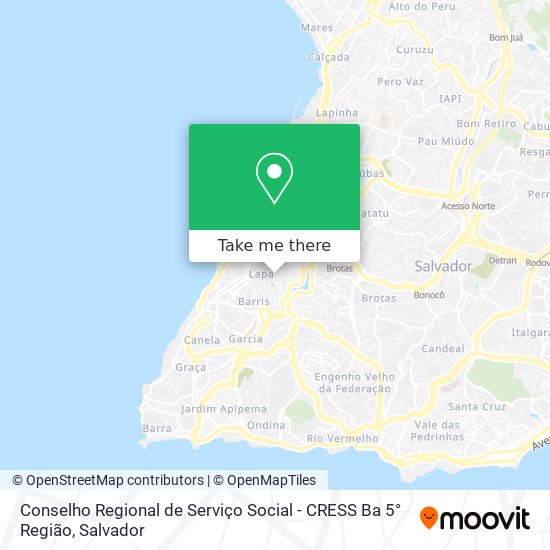 Conselho Regional de Serviço Social - CRESS Ba 5° Região map