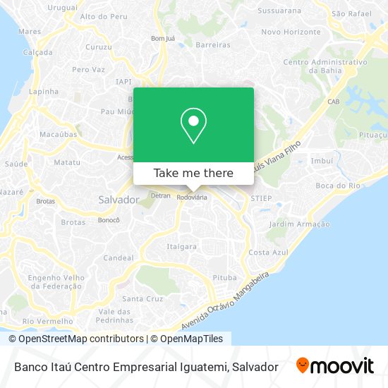 Mapa Banco Itaú Centro Empresarial Iguatemi