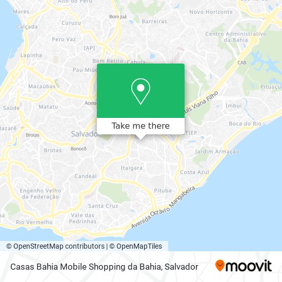 Casas Bahia Mobile Shopping da Bahia map