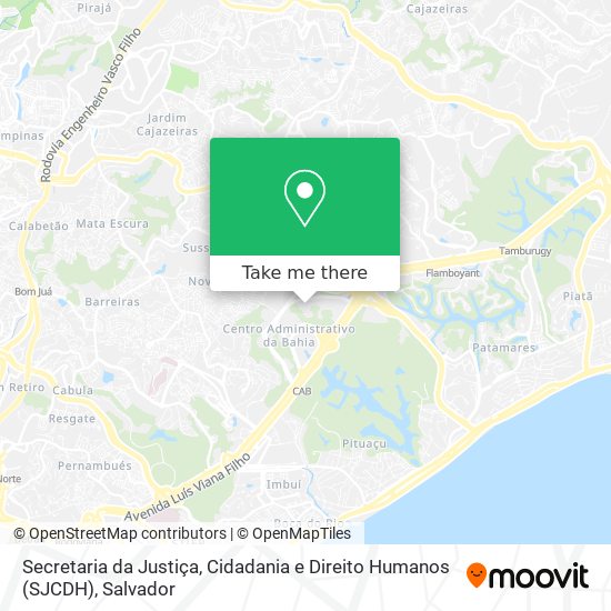 Secretaria da Justiça, Cidadania e Direito Humanos (SJCDH) map