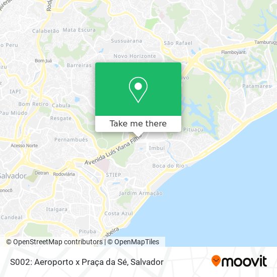 Mapa S002: Aeroporto x Praça da Sé