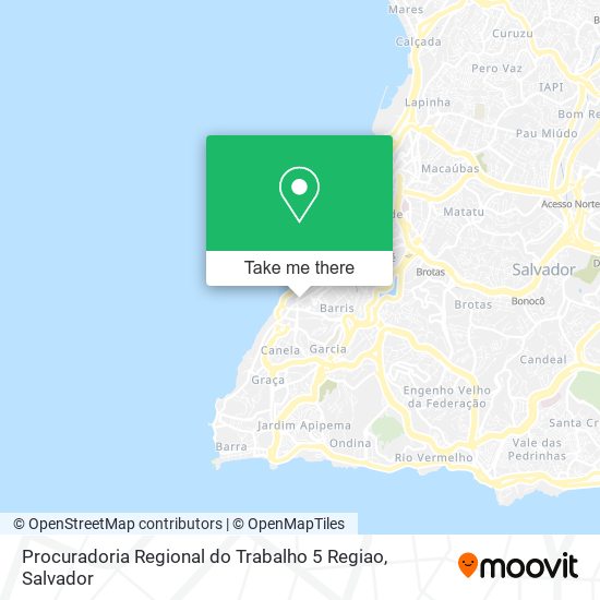 Procuradoria Regional do Trabalho 5 Regiao map