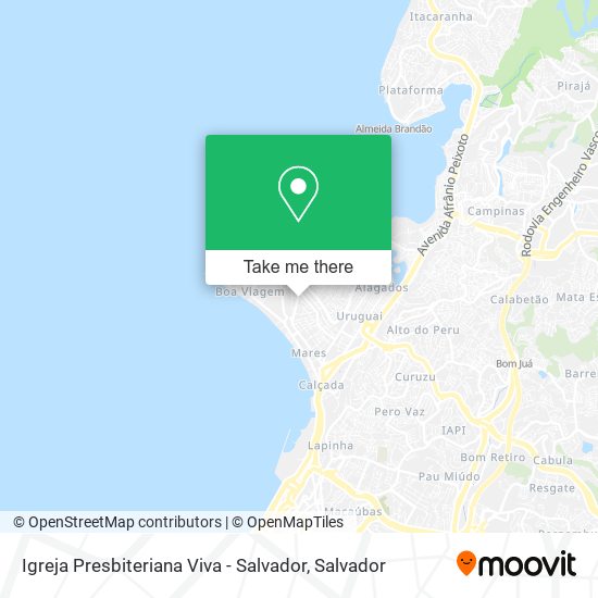 Mapa Igreja Presbiteriana Viva - Salvador