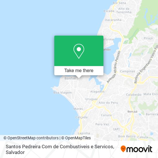 Santos Pedreira Com de Combustiveis e Servicos map