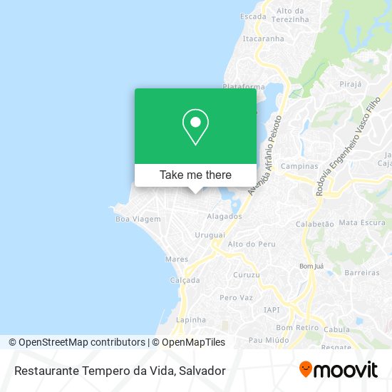 Restaurante Tempero da Vida map