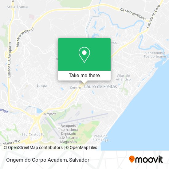 Origem do Corpo Academ map