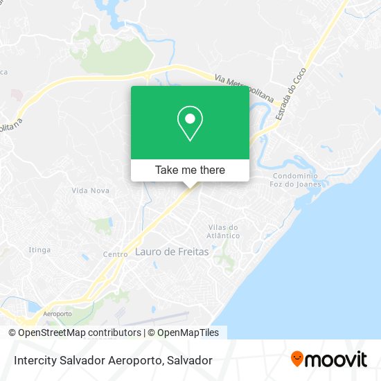 Intercity Salvador Aeroporto map