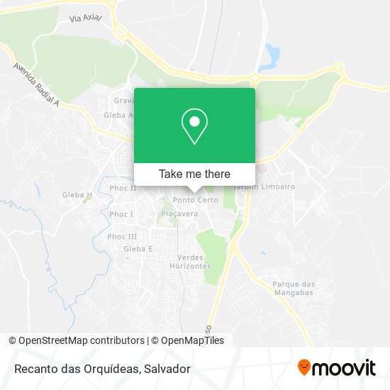 Recanto das Orquídeas map