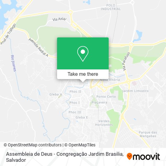 Mapa Assembleia de Deus - Congregação Jardim Brasilia