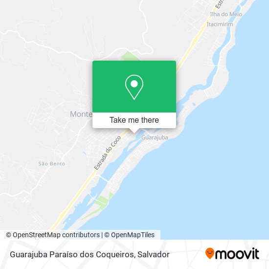 Guarajuba Paraíso dos Coqueiros map