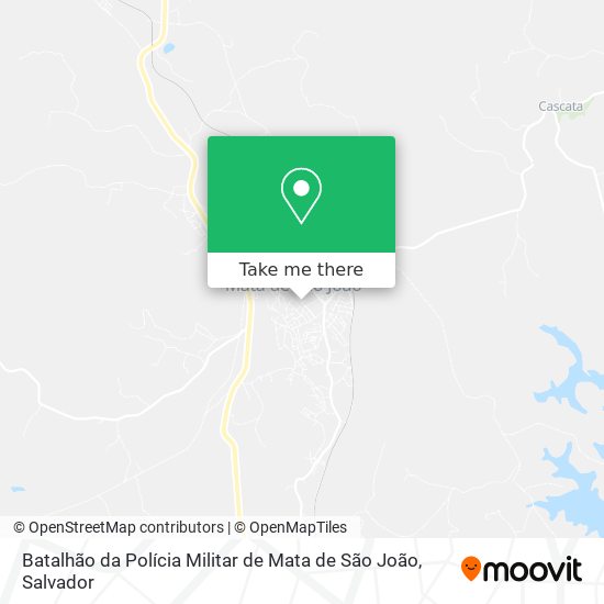 Mapa Batalhão da Polícia Militar de Mata de São João