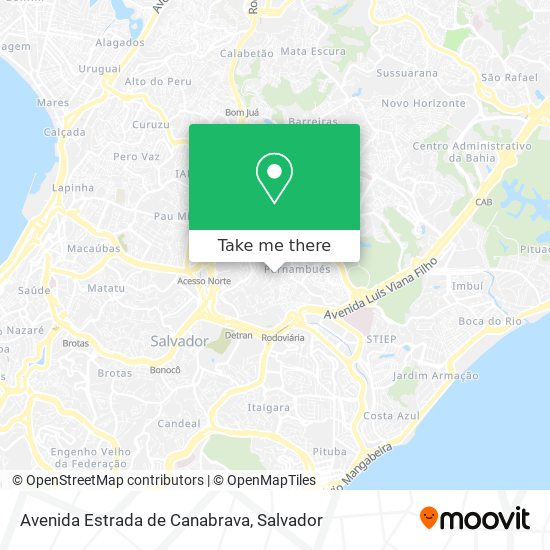 Avenida Estrada de Canabrava map