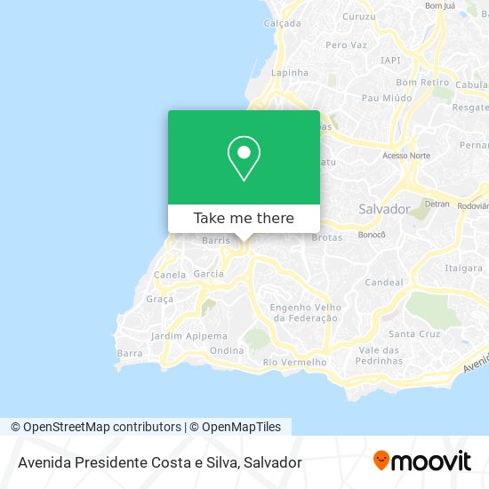 Mapa Avenida Presidente Costa e Silva