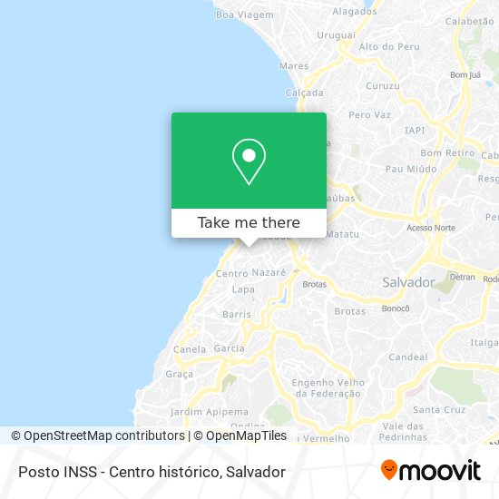 Posto INSS - Centro histórico map