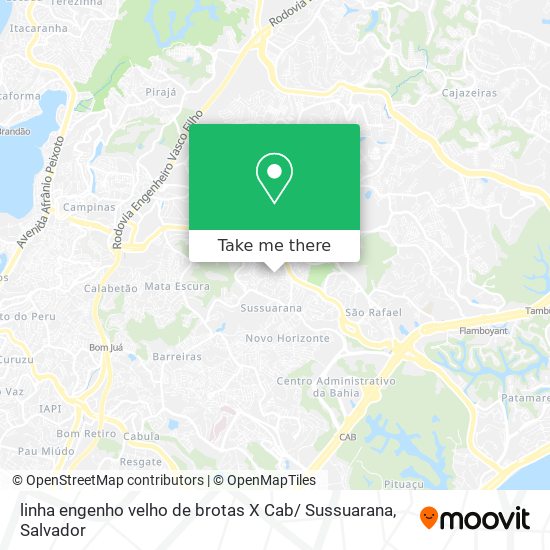 linha engenho velho de brotas X Cab/ Sussuarana map