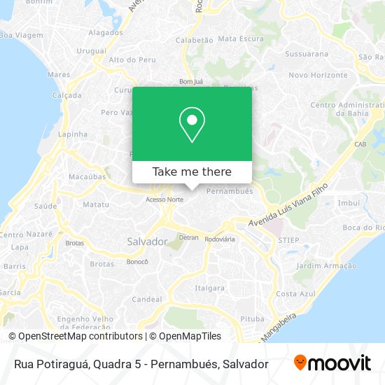 Rua Potiraguá, Quadra 5 - Pernambués map