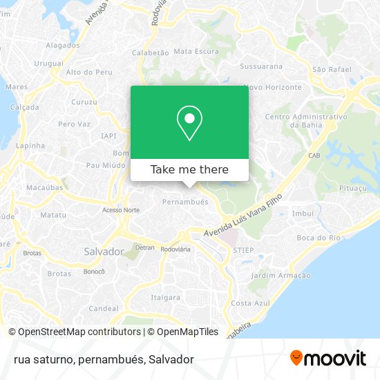 rua saturno, pernambués map