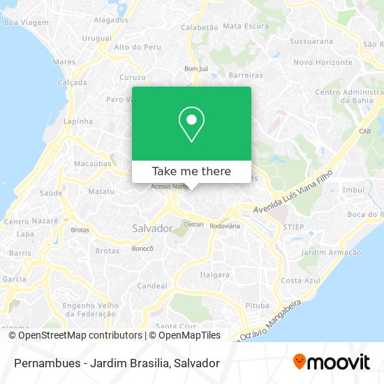 Pernambues - Jardim Brasilia map