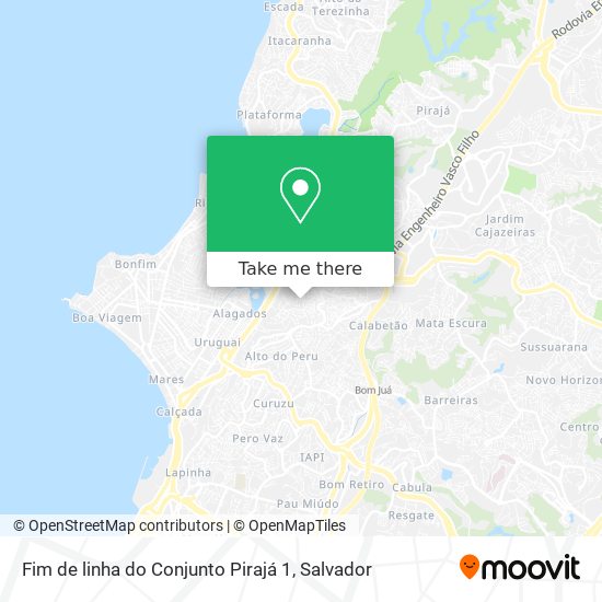 Mapa Fim de linha do Conjunto Pirajá 1