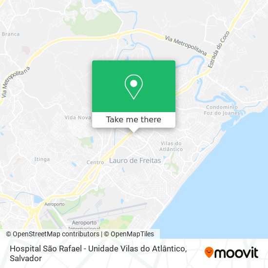 Hospital São Rafael - Unidade Vilas do Atlântico map