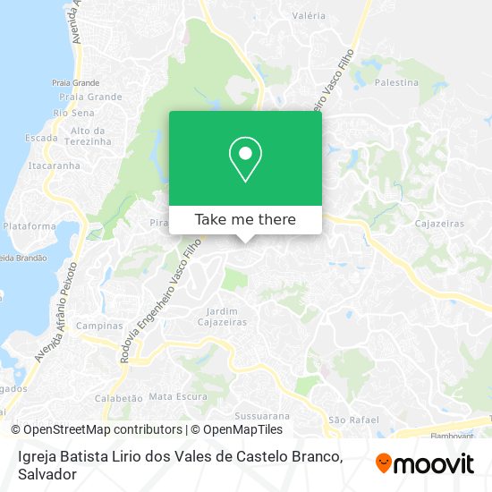 Mapa Igreja Batista Lirio dos Vales de Castelo Branco