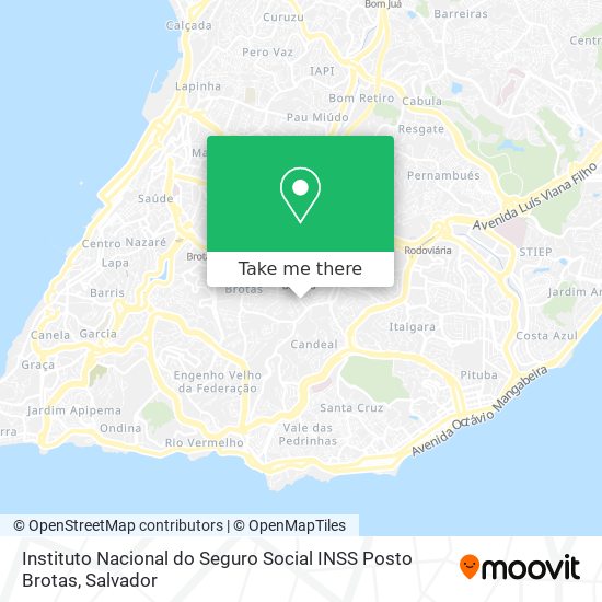 Mapa Instituto Nacional do Seguro Social INSS Posto Brotas