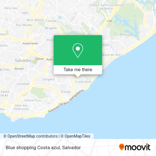 Blue shopping Costa azul map