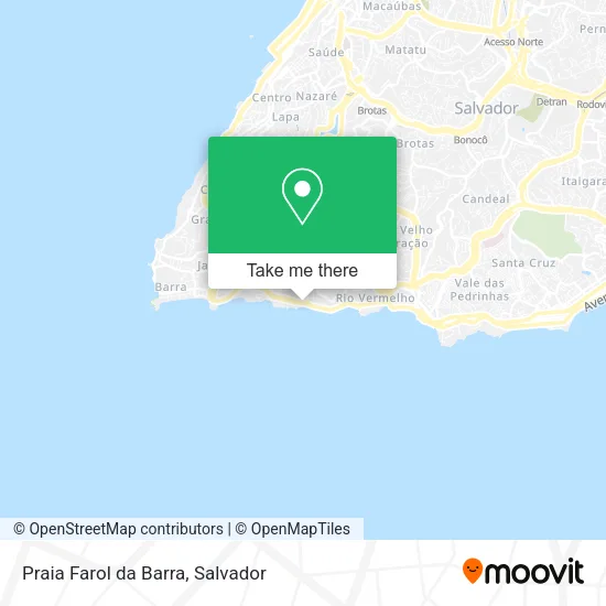 Praia Farol da Barra map