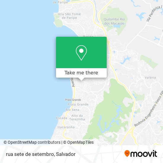 Mapa rua sete de setembro