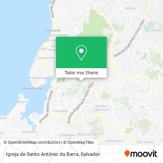 Mapa Igreja de Santo Antônio da Barra