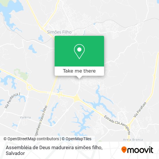 Mapa Assembléia de Deus madureira simões filho