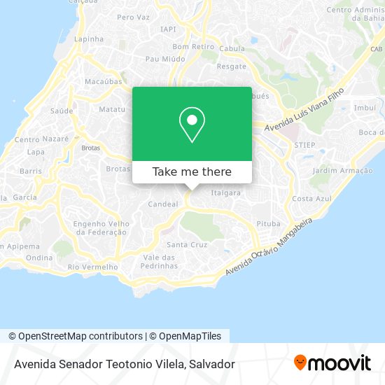 Mapa Avenida Senador Teotonio Vilela