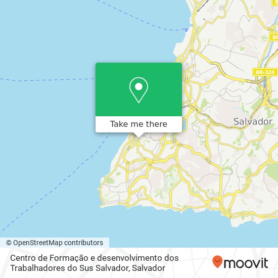 Centro de Formação e desenvolvimento dos Trabalhadores do Sus Salvador map